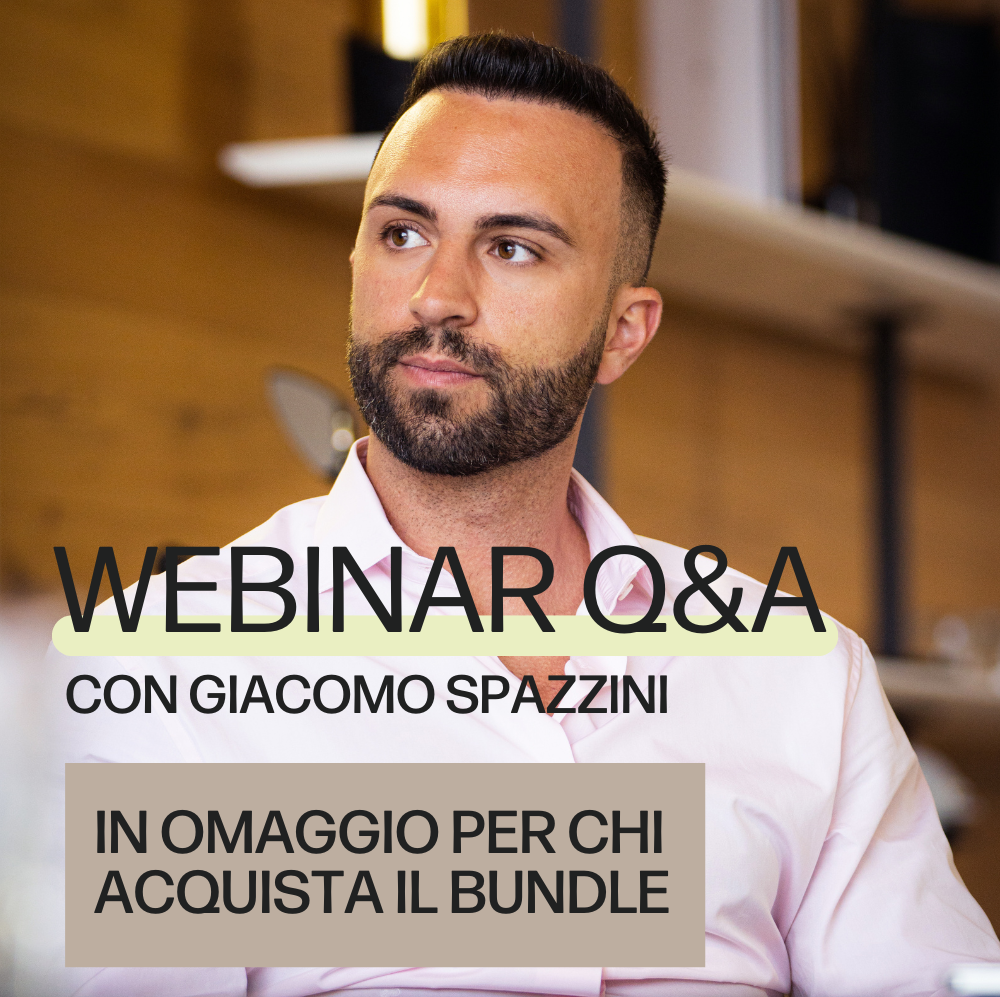 Webinar Q&A in diretta con Giacomo Spazzini